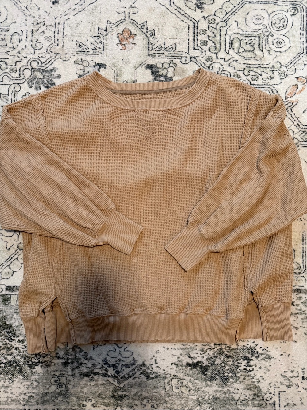 American Eagle Waffle Oversized Crew Size XS